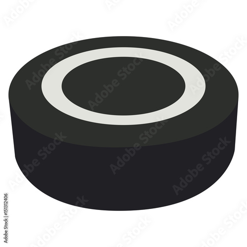 Isolated hockey puck on a white background, Vector illustration