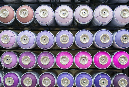 colorful cans of paint
