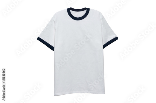 Blank ringer t-shirt white 