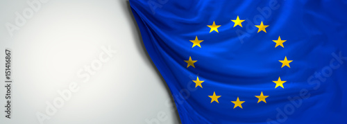 Flag of Europe EU 3d rendering
