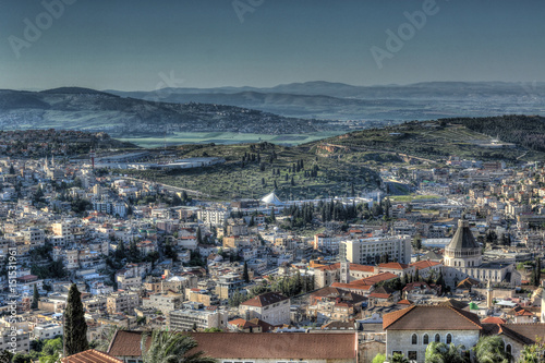 Top view of the old city - Nazareth - Located in the north of Israel