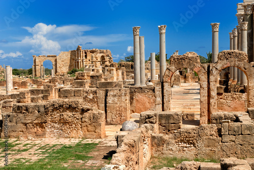 Libya Tripoli Leptis Magna Roman archaeological site Unesco World Heritage Site