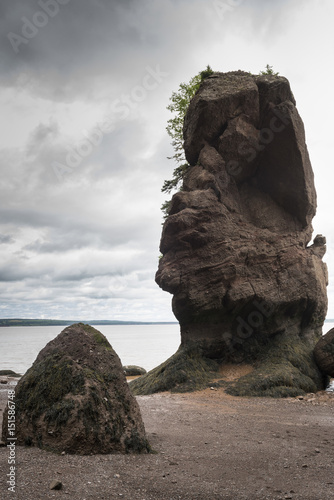 Rock formation on the Bay of Fundy, New Brunswick, Canada