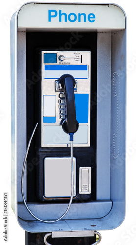 Vintage payphone. Vertical.