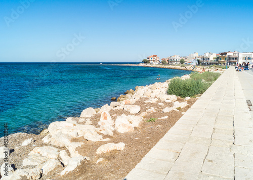 coastline of the sea village Marzamemi, Sicily