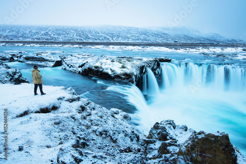 Waterfall of the gods in Northern Iceland