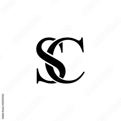 Initial Letter SC Isolated Design Logo