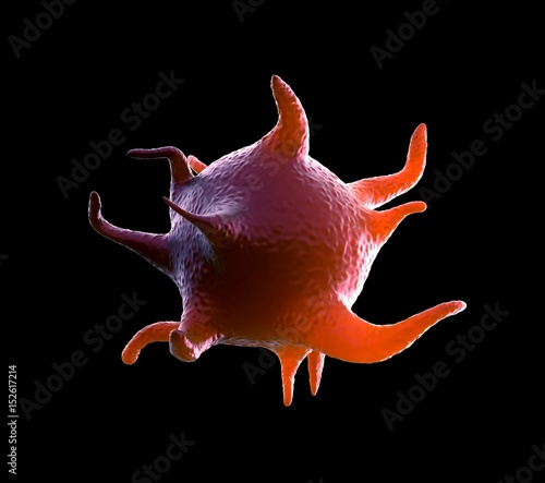 Activated platelets - 3d rendering