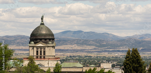 Panoramic View Capital Dome Helena Montana State Building