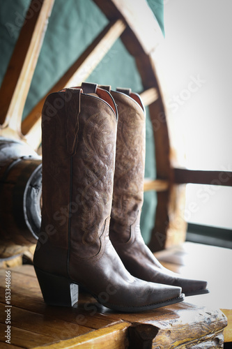 Brown cowgirl boots
