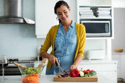 Woman preparing food in the kitchen