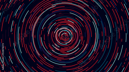 Color circle cyber tunnel, Futuristic abstract background, vector illustration