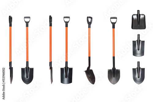 shovel set isolated on white