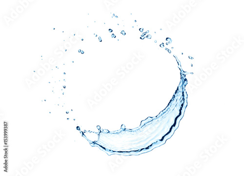 water splash circle isolated.