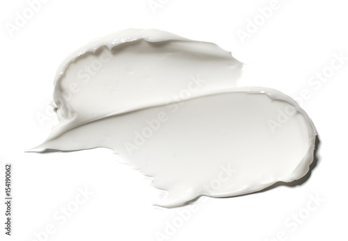 smear paint of white cosmetic products