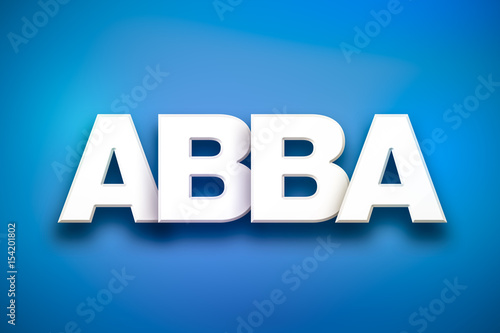 Abba Theme Word Art on Colorful Background