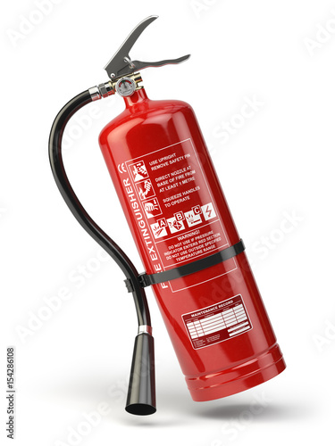 Fire extinguisher isolated on white background.