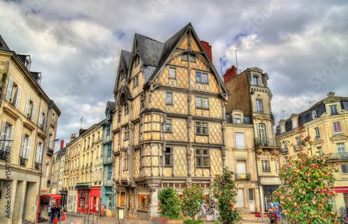 Buildings in the old town of Angers, France