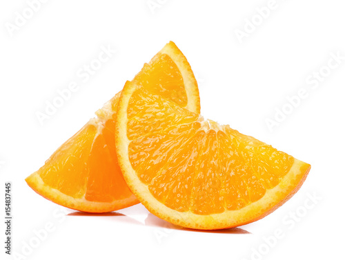Slice of Orange isolated the white background