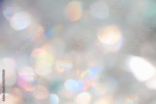 Silver and rainbow light color bokeh modern blurred background