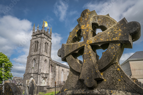 Celtic cross on a tomb