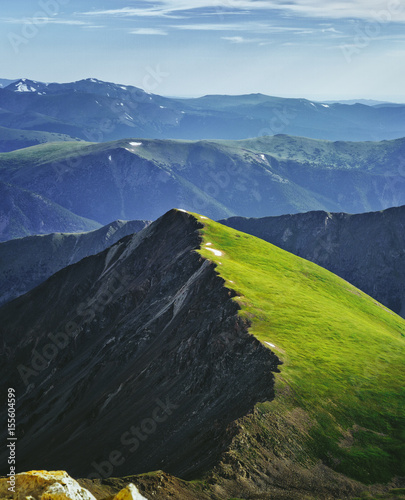 Green mountain ridge in Colorado