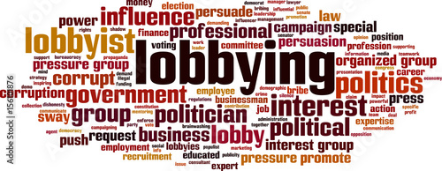 Lobbying word cloud