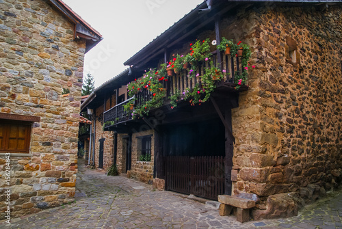 Beautiful village Barcena Maior in Asturia y Cantabria, Spain