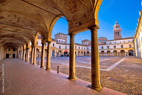 Piazza Castello in Mantova architecture view