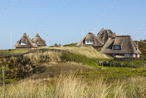 Thatched-roof summer houses at Hörnum, Sylt