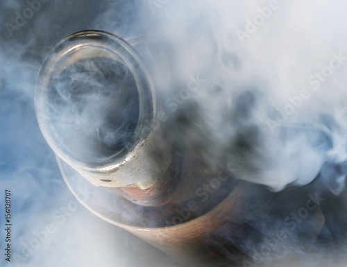 Exhaust gas from a car with diesel engine