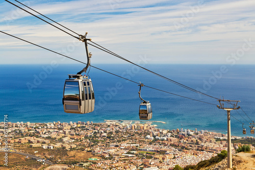 funicular above Costa del Sol