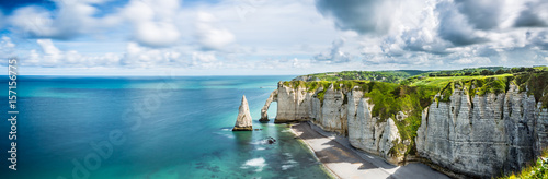 Panorama in Etretat/France alabaster coast Normandy,Sea, Landscape, Beach / Frankreich, Meer, Küste, Normandie, Landschaft, Strand, 
