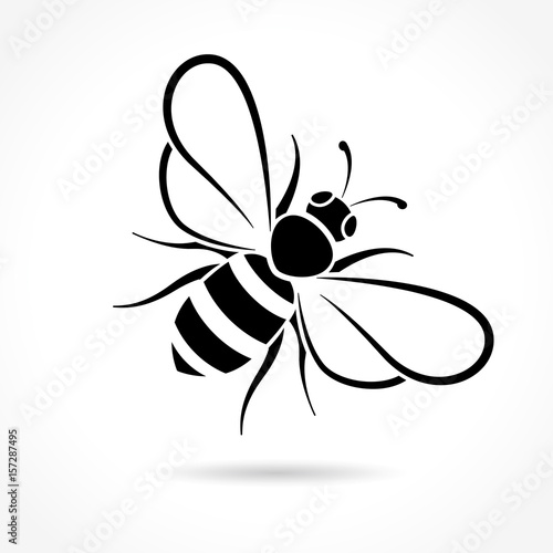 bee icon on white background