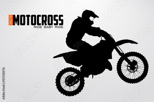 Motocross drivers silhouette. Vector illustration