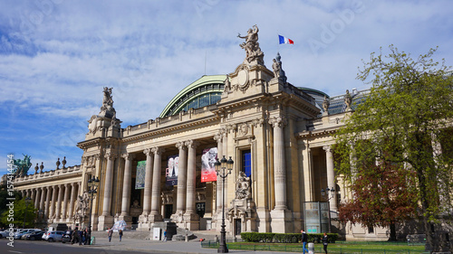 Photo of famous Grande Palais on a spring morning, Paris, France