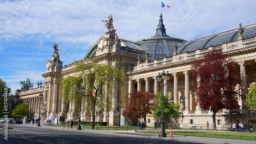 Photo of famous Grande Palais on a spring morning, Paris, France