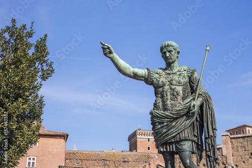 The statue of Cesar in Rome, Italy