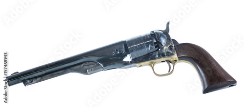 Cowboy Revolver Isolated on White Background