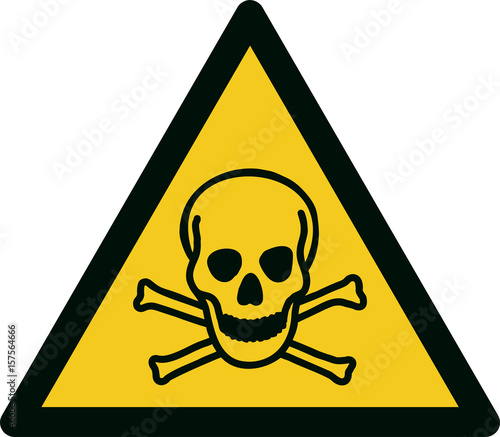 ISO 7010 W016 Warning; Toxic material