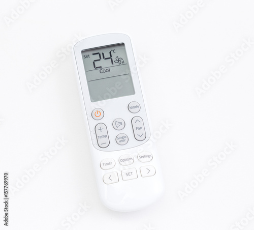 Adjust remote control of air conditioner to 24 degrees celsius