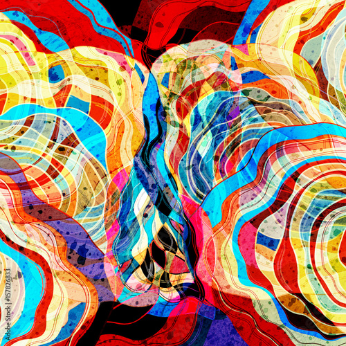 Abstract retro multicolored background