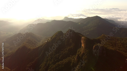 Aerial View of Mountains Landscape, Brazil