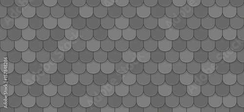 Black roof tiles seamless pattern