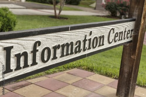 sign for an information center