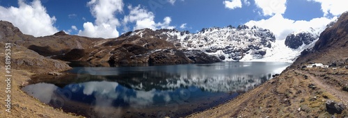 One of the stunning lakes you come across when hiking from Lares to the sacred valley in the Peruvian Andes