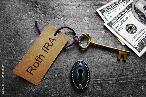 Roth IRA Key tag and cash
