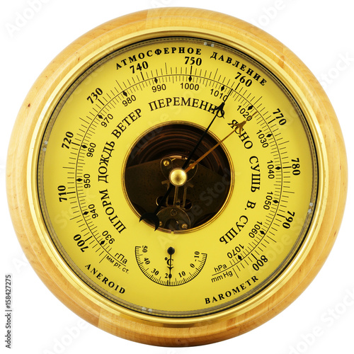 Aneroid barometer above view