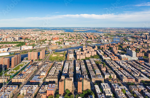 Aerial view of Harlem, NYC