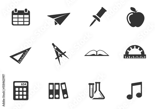 school icon set